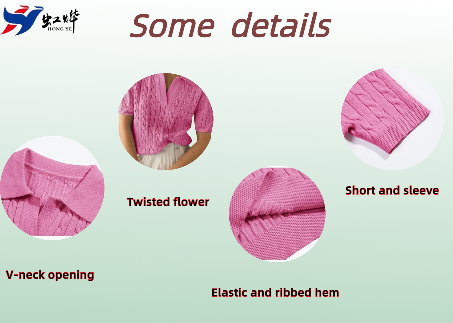 some details of sweater pullover